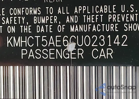 2012 Hyundai Accent Gs z USA, uszkodzony, nr VIN KMHCT5AE6CU023142